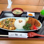 鯉川 - ボリュームランチ　味かつ✕マーボー豆腐