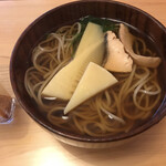 蕎麦 市のせ - 季節のお蕎麦（国産竹の子と桜マスの温かいお蕎麦）