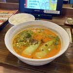 北京飯店 - Aセット869円（四川坦々麺・ライス大）