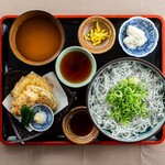 Shirasu bowl and mini Tempura set meal