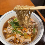 Soba Kisshou Okina - 麺は結構柔らかくなってます。