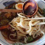 Yasuke - 冷やしスタミナうどん_800円　麺アップ