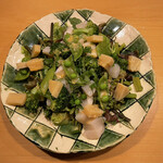 旬菜 おぐら家 - 春野菜と生帆立サラダ