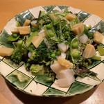 旬菜 おぐら家 - 春野菜と生帆立サラダ
