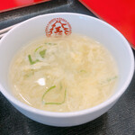 大阪王将  - 天津飯の付属スープ