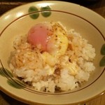 鶏魂鳥福 - 温玉ごはん