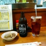 菊乃家本店 - ホッピー黒とお通し