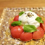 高知县产成熟水果番茄的布拉塔