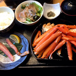 どきどき水産 - カニスキ＋カニ刺し