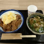 Sumibi Yakiniku Don Senmonten Takumi - チーズカルビ丼(大)、B 肉吸いセット
