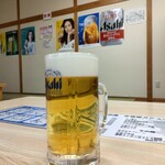 いずみの湯 レストラン - 風呂上がりの生ビール