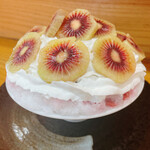 雪見堂 - ルビーレッドとキウイミルクヨーグルトエスプーマ 1350円