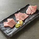 Special selection of three types of wagyu beef
