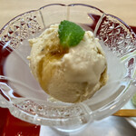 御料理 ひさまつ - デザート ほうじ茶アイス