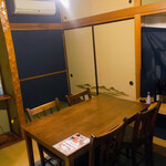 koshitsuizakayakominkawashokudainingukiyokyuu - ほぼ個室です、とても落ち着いてます