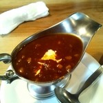 エアーフラッシュ - 牡蠣カレー：りんごの角切りが入っています。