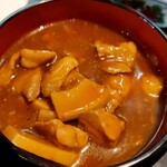 つかさ亭 - 豚肉と筍のつけ汁。中華風。
