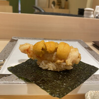 鮨まつもと - エビのフリット！！フューチャリングウニオン
