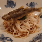 Guchokuni - 長野の天竜川の稚鮎の更科蕎麦