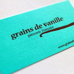Grains de vanille - ショップカード。 '12 11月中旬
