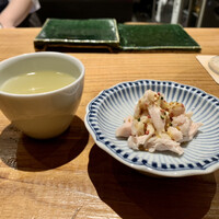 恵比寿 希鳥 - 黄金スープ、笹身のフレンチソース