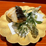 ななにん - 天然 タラの芽 山うど 天ぷら、鰆