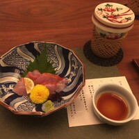 桑名蛤料理・蛤しゃぶしゃぶ 貝新 - 金目鯛刺身