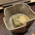 茜坂大沼 - 蕗のとうの揚げ豆腐、白味噌
