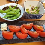 Takaraya - 冷やしトマト、枝豆、