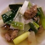 徳うち山 - 聖護院かぶらと九条ネギと牛肉のあんかけ