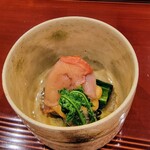 勢麟 - 赤貝酢味噌、ウルイ、こごみ