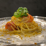 カーサ・デル・チーボ - ボッタルガと白魚のロザマリーナの冷製スパゲッティーニ