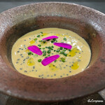 カーサ・デル・チーボ - 栗蟹とキャビアのフラン蟹みそのソース