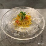 カーサ・デル・チーボ - ボッタルガと白魚のロザマリーナの冷製スパゲッティーニ