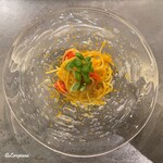 カーサ・デル・チーボ - ボッタルガと白魚のロザマリーナの冷製スパゲッティーニ