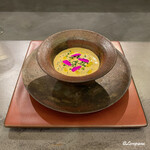 カーサ・デル・チーボ - 栗蟹とキャビアのフラン蟹みそのソース