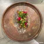 カーサ・デル・チーボ - 奥津軽産 猪のハツ燻製のカルパッチョ