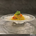 カーサ・デル・チーボ - ボッタルガと白魚のロザマリーナの冷製スパゲッティーニ