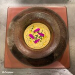 カーサ・デル・チーボ - 栗蟹とキャビアのフラン蟹みそのソース