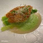 カーサ・デル・チーボ - 喜知次の鱗焼 白蕪のソース