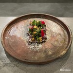 カーサ・デル・チーボ - 奥津軽産 猪のハツ燻製のカルパッチョ