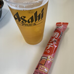 めんたいパーク - 生ビール(明太ソーセージ付き) 510円
