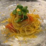 カーサ・デル・チーボ - ボッタルガと白魚のロザマリーナの冷製スパゲッティーニ