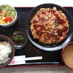 Monja Okonomiyaki Edokko - ランチ７００円(コーヒー付き）