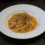 トラットリア ラ パルテンツァ - 渡り蟹のトマトクリームソース和え スパゲッティ