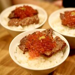 Gyuutan Yaki Nodaniku - 贅の極みコースの締めはイクラサガリご飯