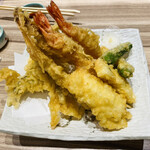 はな膳 - 「海の天ぷら盛合わせ」1,650円税込み♫ 金目鯛の天ぷらが秀逸(●´ω｀●)
