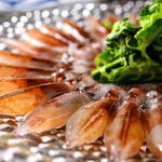 旬菜魚 藍 - 蛍烏賊のしゃぶしゃぶは肝の落ちたお雑炊迄必ずお召し上がり下さいね！！