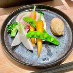 はっこく - 2022.3.  味噌とオリーブのバーニャカウダ