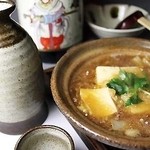 まる竹 - 「たぬき豆冨」そばつゆ+揚げ玉+豆冨。くせになる美味しさ！